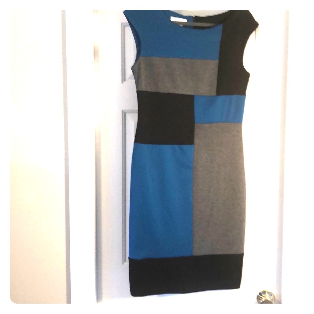 London Times Color Block Dress